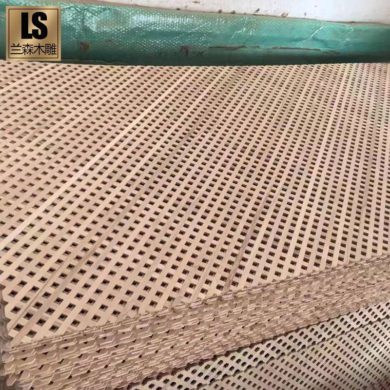 东木雕实木形酒柜网格柜护栏门橱柜木质538栅栏阳菱网片百叶面板