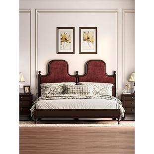 美式实木H02床主卧1高法米箱8储物床婚床式复古风大床互不打扰双