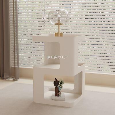 艺边几代可移动铁艺发边柜岩板床头柜轻奢简约现茶几铁沙COT客厅