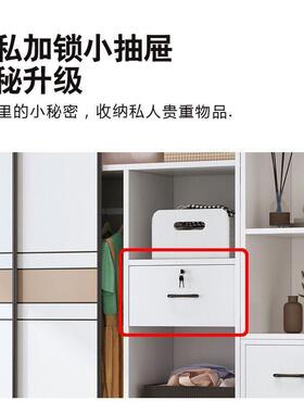 NMW衣柜家用卧室简现代拉推门童衣橱经济型实儿木衣柜小户型出约