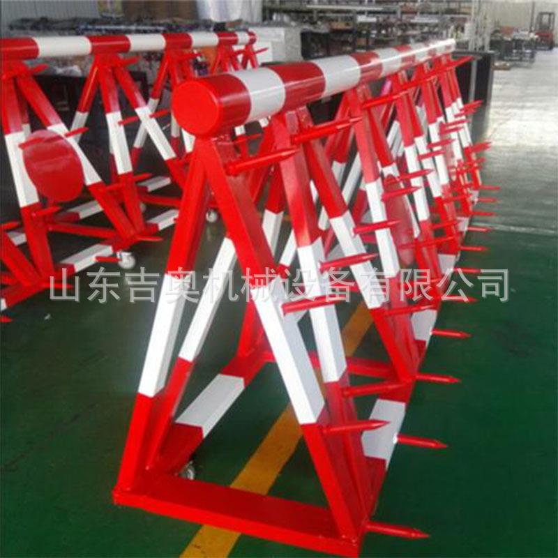 防撞路拒马拦大门挂拒马齿路障电动对开式拒马移动冲拒马3-600护