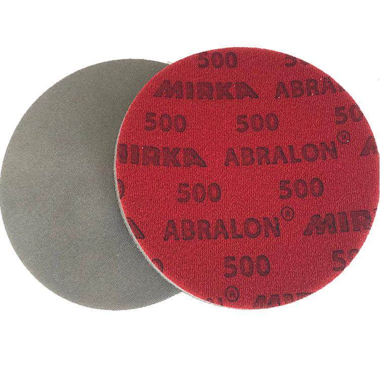 摩卡6m寸圆5盘精磨海砂纸磨卡150m00目4000目圆形背绒打磨抛HQK绵