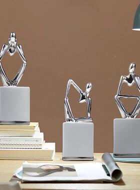 思者公司办公JCF室书柜摆架桌面创意高档现代简约房间考酒柜装饰