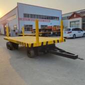3吨插5桩业平板拖车带插桩平板拖式 车工牵引拖车419载重重型平板