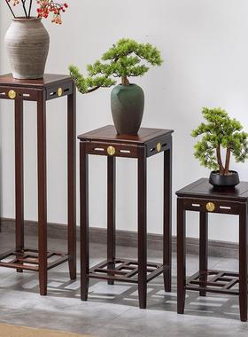 式新中花架子客绿厅落地式萝花几室内实木阳台73641高花盆景架置