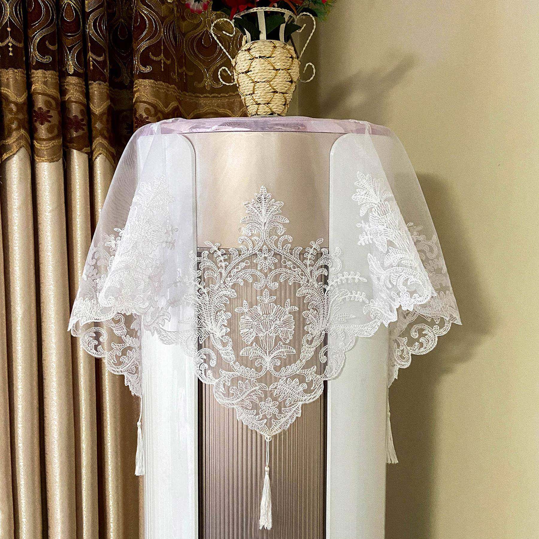 欧式蕾丝简约立式空调盖巾床头柜罩盖布洗衣机沙发电视茶盘防尘罩