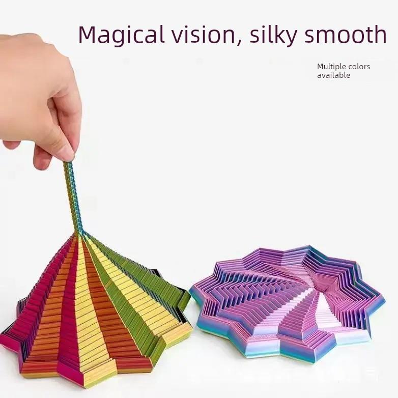 3d打印多边形螺旋塔立体旋转创意解压错觉玩具萝卜塔儿童礼物摆件