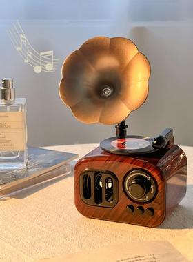 复古留声机摆件桌面创意音乐盒客厅玄关家居怀旧装饰品小众高级感
