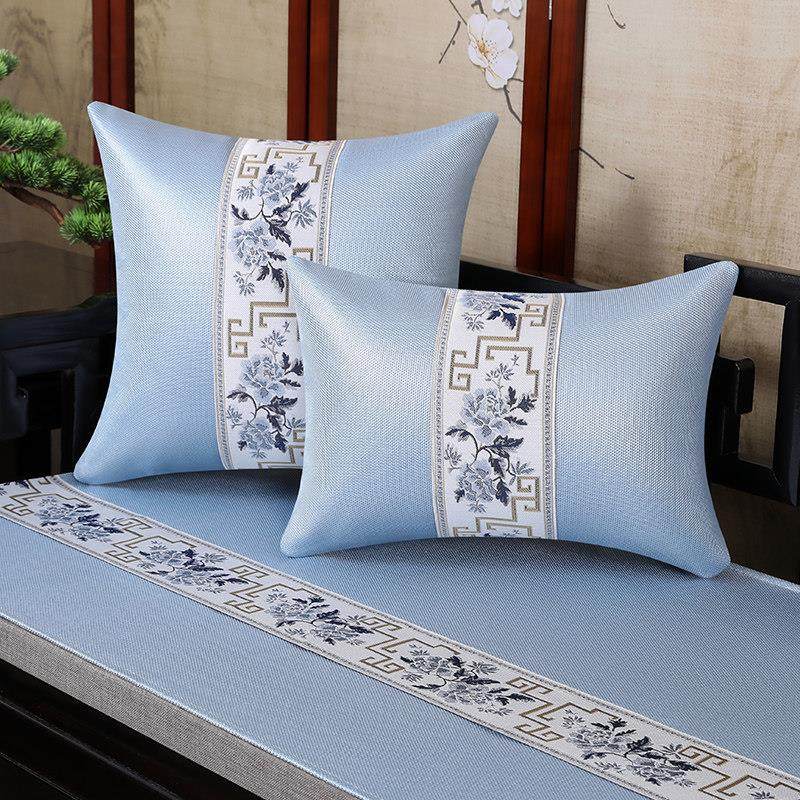 新中式冰丝抱枕夏季透气红木沙发靠枕套不含芯可拆洗定制凉席靠垫,居家布艺,靠垫/抱枕,淘宝优惠券,粉丝福利购,淘宝优惠卷