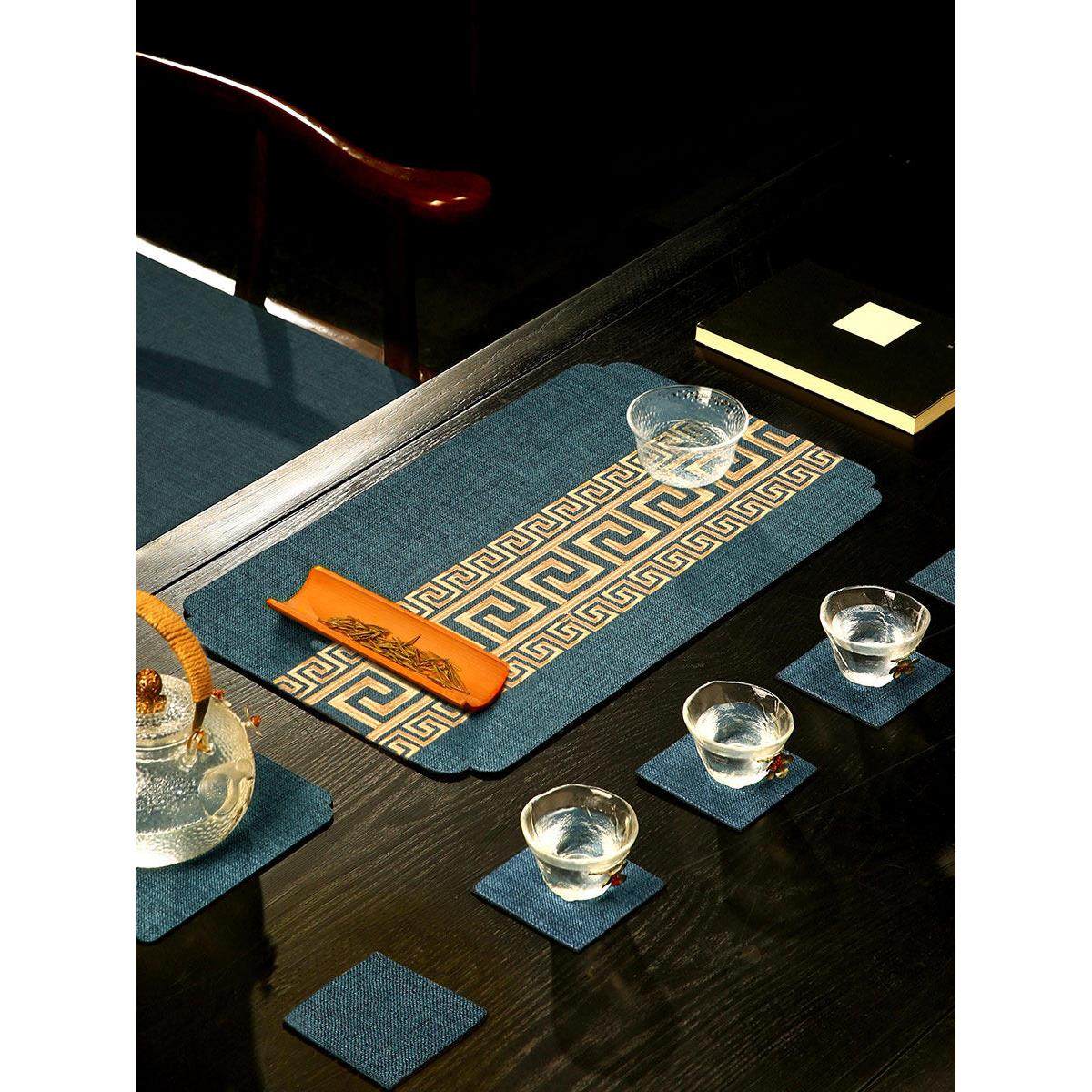 新中茶席垫子小桌旗干泡台茶桌垫布茶杯垫茶巾布防水茶台布艺长条,居家布艺,茶席,淘宝优惠券,粉丝福利购,淘宝优惠卷