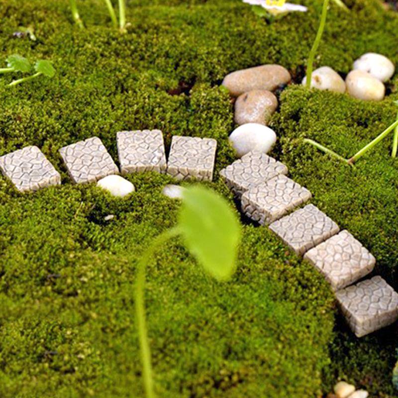 微景观仿真迷你道路地砖小道石砖台阶苔藓多肉造景小摆件diy装饰