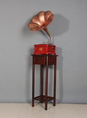 复古老式留声机模型摆件黑胶唱片机家居软装饰摄影道具客厅装饰品