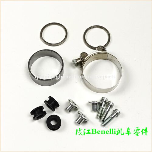 大魔鬼BJ750GS/752S/骁750排气管垫片卡箍消声器抱箍石墨衬圈衬套