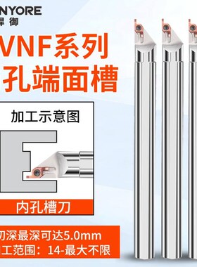 小径端面槽刀内孔切槽刀粒VC1103切刀切断刀高速钢刀杆S10K-SVNFR