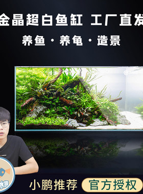 金晶超白玻璃鱼缸客厅中小型水族箱水草龟缸造景缸小鹏说水族