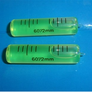 厂家直销60秒基座长水准泡 水准器直径9长34mm玻璃水平泡