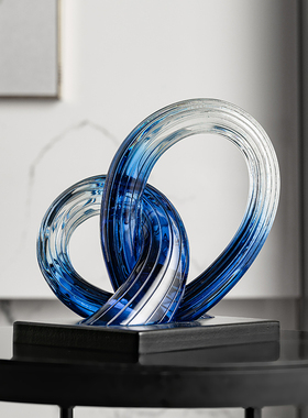 风生水起抽象艺术摆件客厅电视柜酒D柜办公室桌面家居装饰品工艺