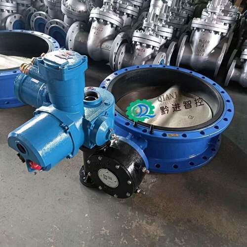 MD943用-10C DN200一体式HIXU矿爆用隔电动蝶阀ZJK120手电两驱动