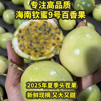 海南钦蜜9号百香果 新鲜现摘应季好果纯甜无酸百香果