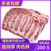 冷冻新鲜猪肋排20斤纯仔排生肋排块整块猪肋排骨烧烤红烧排骨食材