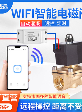 wifi远程遥控电磁阀水阀220v手机智能定时水管阀门开关自动控制阀