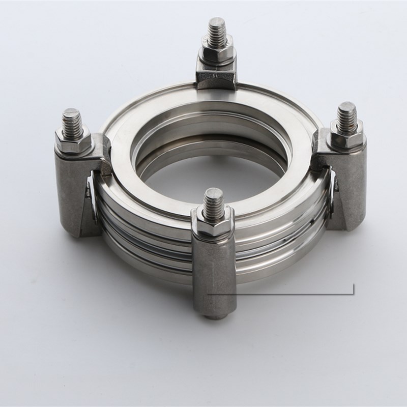 ISO63/80/160不锈钢304/316真空内焊法兰 LF卡钳螺钉(沟槽)固定