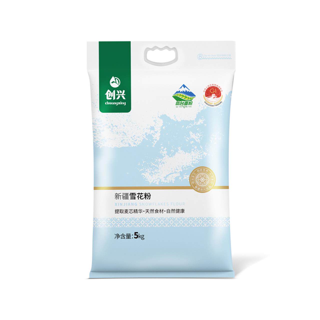 新疆创兴奇台面粉精制雪花粉口感筋道饺子馒头面条高筋营养10斤袋