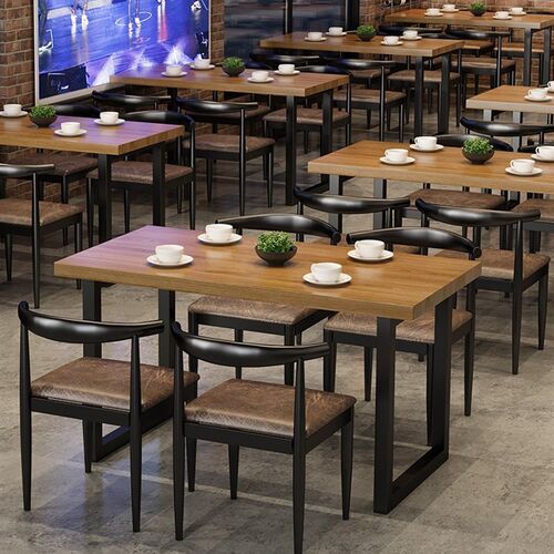 铁艺复古实木餐桌椅子组合酒吧火锅烧烤店餐厅饮馆咖啡厅奶茶清吧 - 封面