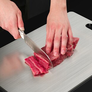 316不锈钢砧板擀面案板揉面板用304双面P切菜板加厚厨房菜板