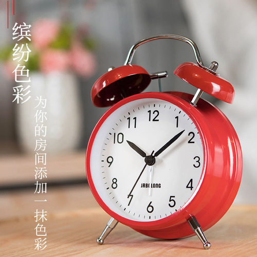 桌面静音闹钟时钟学生家用座钟z简约客厅小型儿童卧室床头台式钟