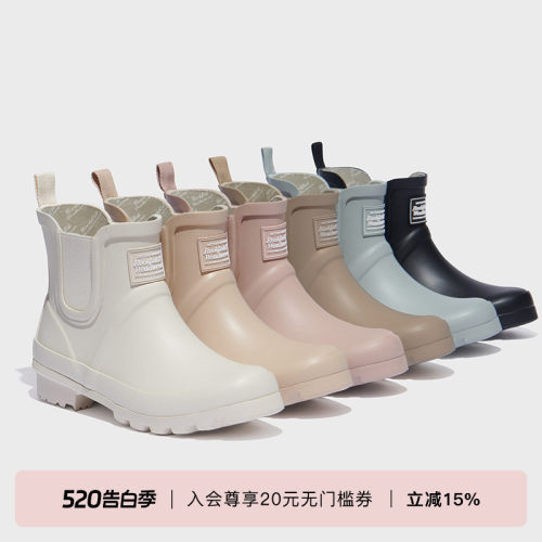 经典切尔西户外露营防水雨靴