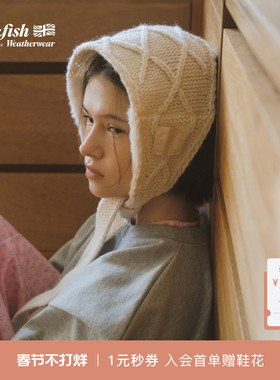 RockfishWeatherwear冬季系带时尚礼物百搭保暖围巾菱形绞花耳罩