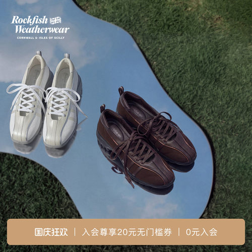 RockfishWeatherwear26秋冬方头绑带休闲透气高跟芭蕾舞女鞋