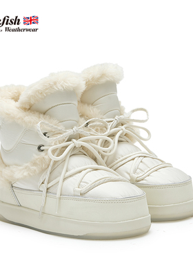 Rockfish Weatherwear2026新款中帮加绒保暖靴雪地靴冬季户外女士