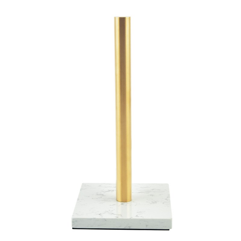 现代简约大理石金属纸巾架家用餐桌厨房收纳卷纸架立式纸巾架