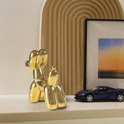 E 23560 Golden Ball Animal Decor 金色气球动物摆件跨境速