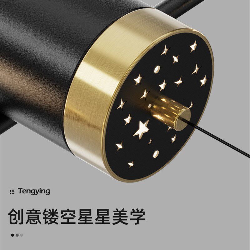 餐厅灯2024新款现代简约爆款轻奢高级感创意极简一字艺术茶室吊灯