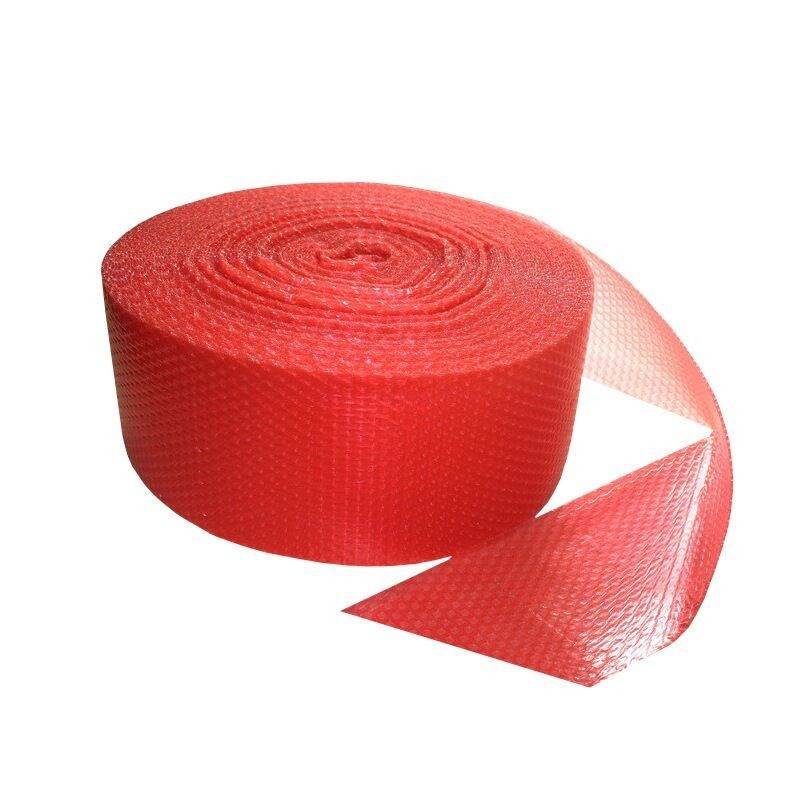 红色静电气泡膜大卷快递打包泡沫卷快递包装泡泡纸防震汽泡膜