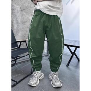 men's Casual Loose Fit Joggers Chic Street Style Sports跨境