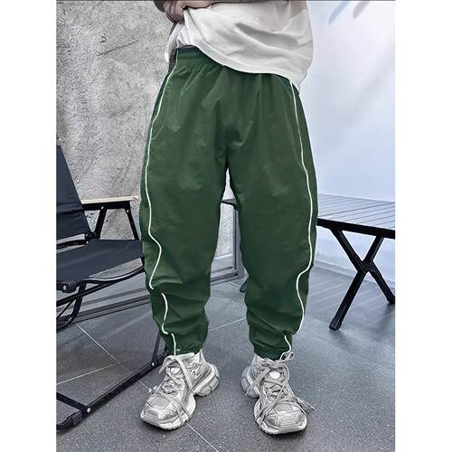 men's Casual Loose Fit Joggers Chic Street Style Sports跨境