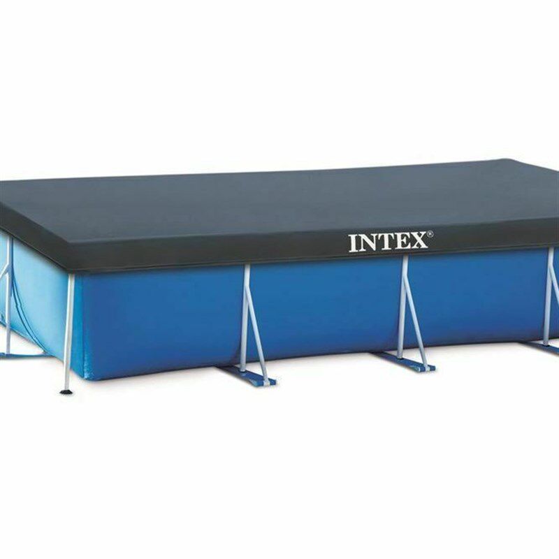 INTEX3米-4.5米长方形支架游泳池盖布水池盖子防尘盖遮雨布