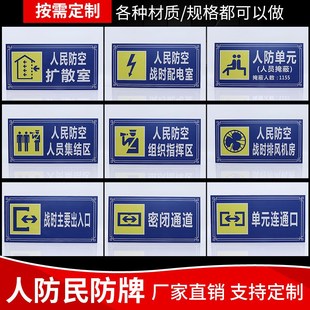 人防民防工程指示牌定制防空地下室夜光标牌安全出口地贴指示牌