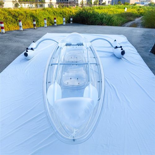 PC透明船休闲娱乐水晶船网红玻璃船双人透明皮划艇独木舟玻璃船