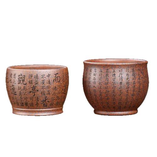 一件主人杯宜兴紫砂杯家用手工品茗杯原矿龙骨金砂柴烧禅定杯