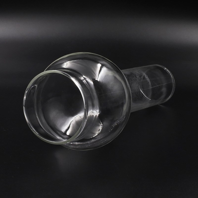 户外露营圆头直筒油灯罩高硼硅玻璃 简约创意玻璃灯罩油灯玻璃罩