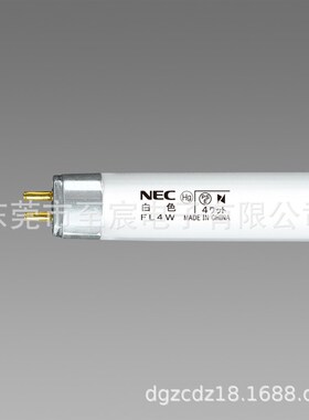 现货NEC直形荧光灯管FL4W T5-4W 4200K黄光 135mm机床设备照明灯