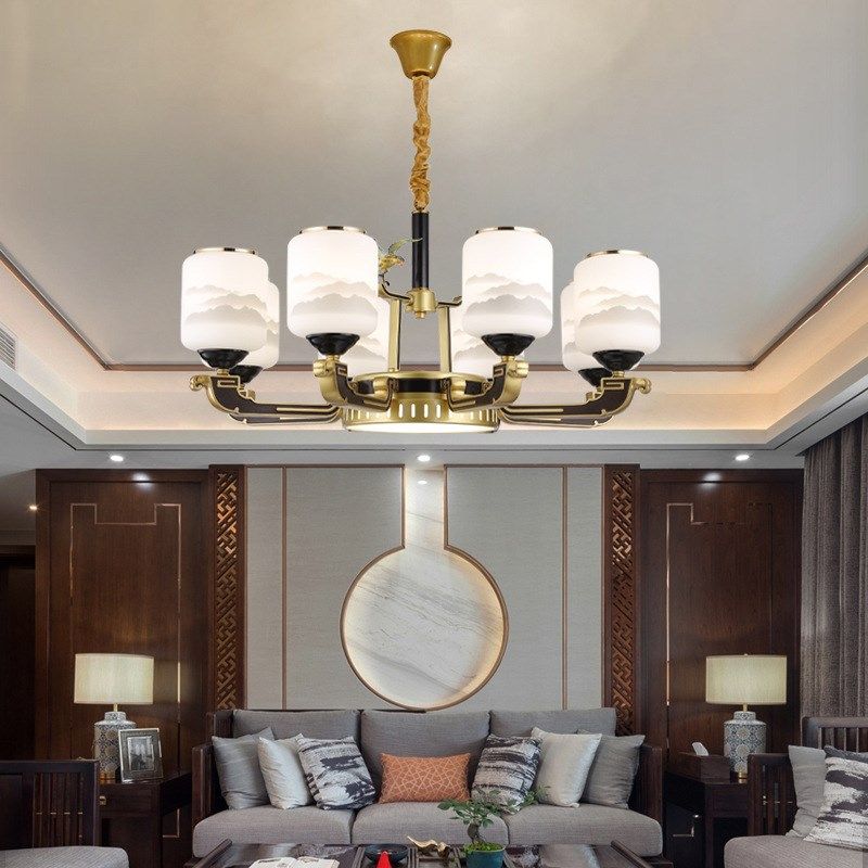 新中式锌合金客厅吊灯复古中国风餐厅卧室灯大气家用灯具2025新款,家装灯饰光源,客厅吊灯,淘宝优惠券,粉丝福利购,淘宝优惠卷