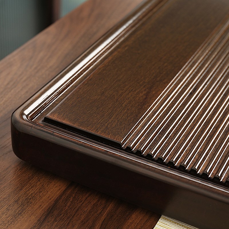 黑檀实木茶盘电木款整块花梨木茶台家用办公排水式干泡盘厂家