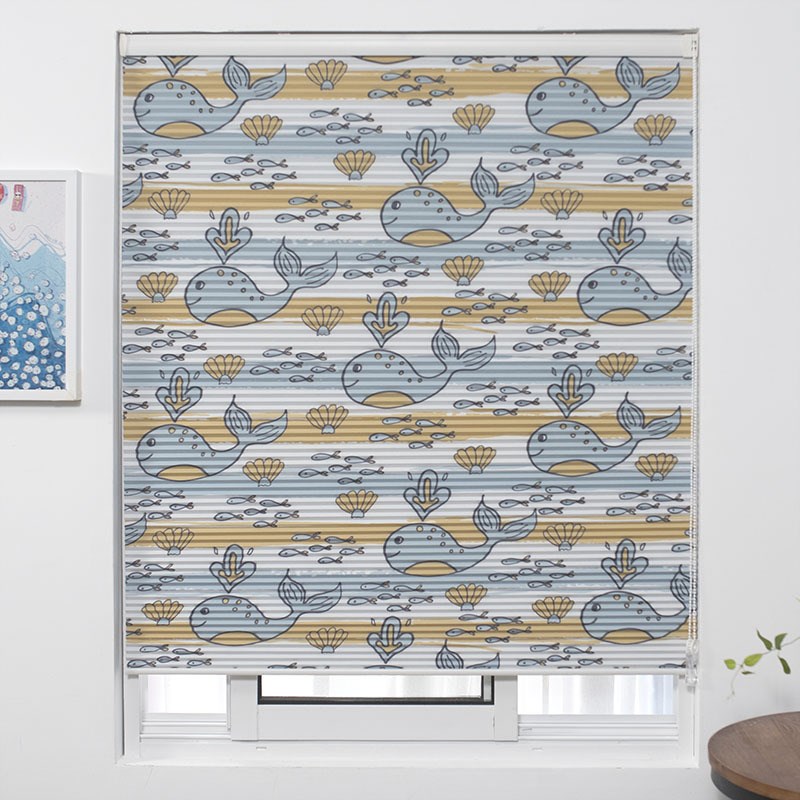 免打孔百叶窗帘拉珠蜂巢帘办公室客厅卧室隔热遮光电动升降卷