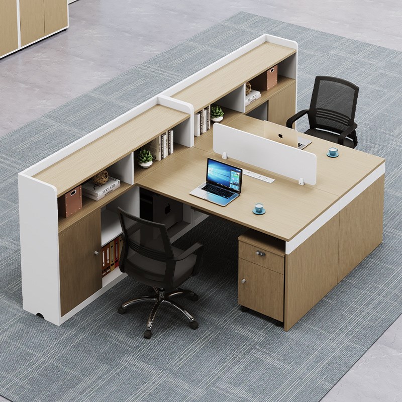 职员办公桌椅组合简约现代办公室屏风隔断四六人位员工桌财务桌